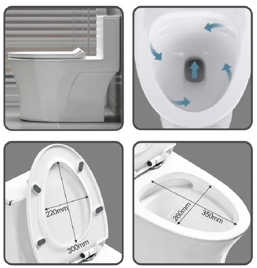 Popular Sanitary Ware Ceramic Siphonic One Piece Toilet