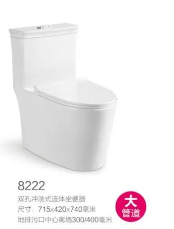 Made in China Bathroom Western Style One Piece Toilet Siphonic Flush