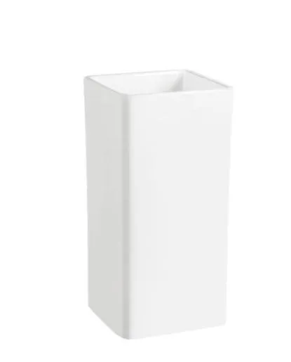 Free Standing Natural White Marble Stone Pedestal Washbasin/Pedestal Stone Basin