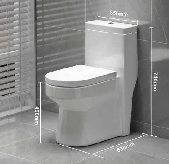 High Quality Good Glaze Power Dual Flush One Pieces Water Closet