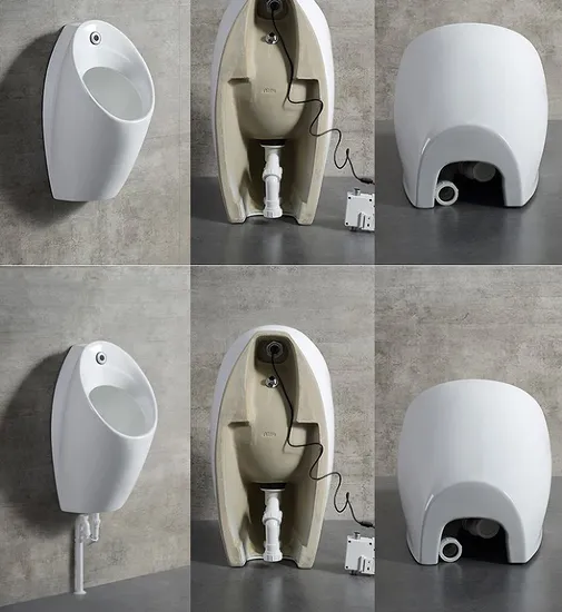 Manufactory Hot Design Sensor P-Trap Wall-Hung Urinal Chaozhou