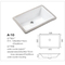 Top Mount White Double Bowl Rectangular Quartz Faucet Bathroom Basin Kitchen Sinks