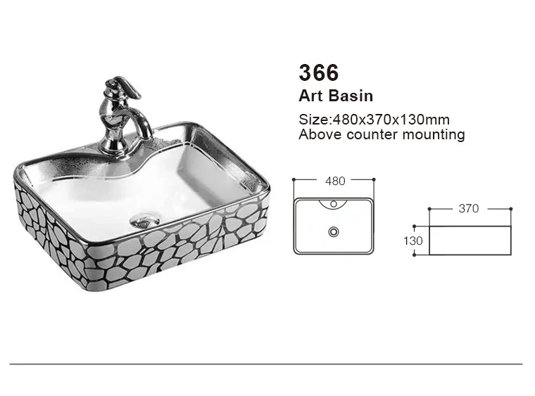 Ceramic Sink Multi-Color Art Basin Table Top Hand Wash Basin
