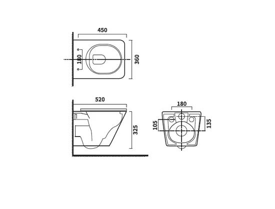 Manufacture Factory Modern Wall Hung Toilet with Seat Cover