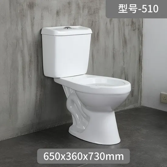 Super Swirling High-Quality Floor Drain Household Bath Ceramic Two-Piece Toilet