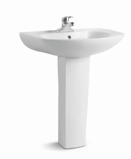 Porcelain Wash Basin Washstand Pedestal Sink Ceramic Lavatory Washbasin with Stand