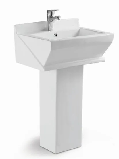 Chaozhou Factory Sanitary Ware Bathroom Ceramic Wash Hand Pedestal Basin