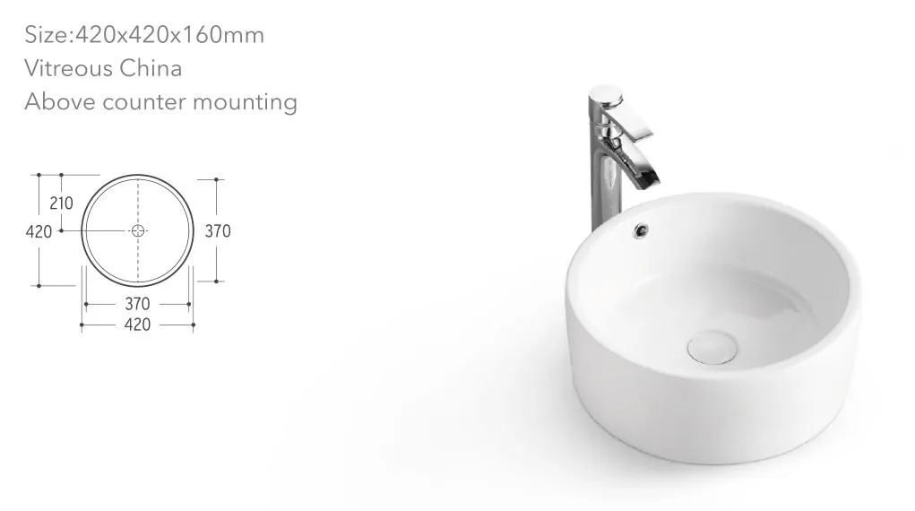 Wholesale White Art Basin Sink Ceramic Washing Basin for Bathroom