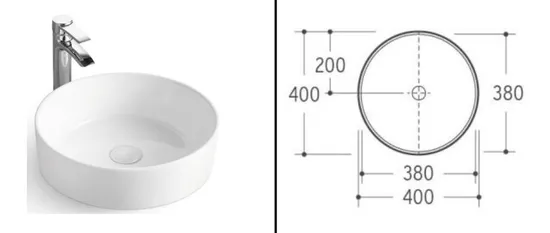 OEM Modern Round Bathroom Ceramic Sink Art Basin Sanitary Ware Wholesale
