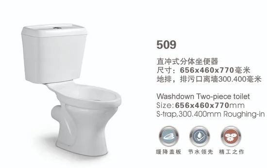 Competitive Price Two Pieces Ceramic Twyford Toilet for Africa and MID East