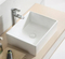 Art Design Solid Surface Bathroom Pedestal Wash Basin Art Sink