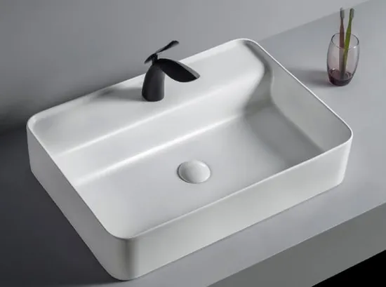 Modern Matte Oval Countertop Bathroom Art Ceramic Sink Basin From Chaozhou