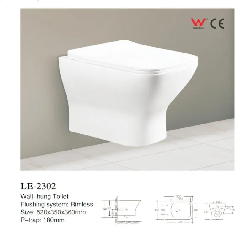 Bathroom Wall Hanging Ceramic Sanitary Wc Suspendue Wall Hung Toilet