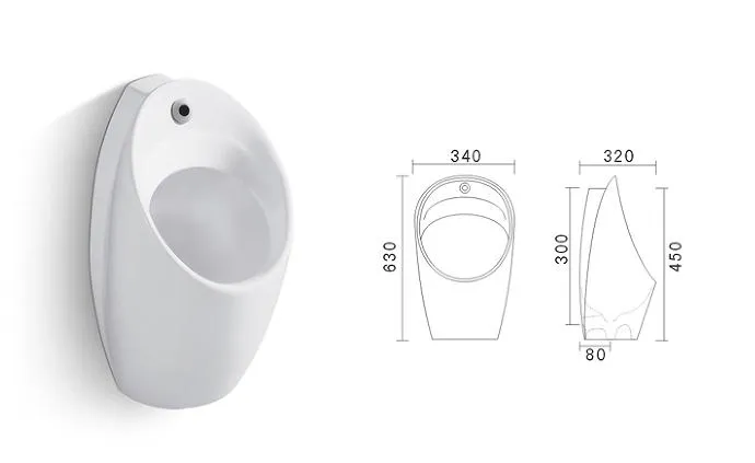 Manufactory Hot Design Sensor P-Trap Wall-Hung Urinal Chaozhou