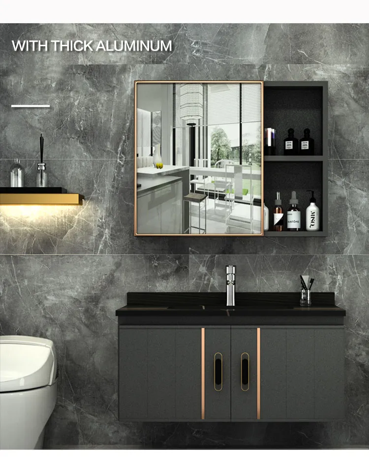 Bathroom Basin Mixer Ceramic Cabinet Basin with Mirror