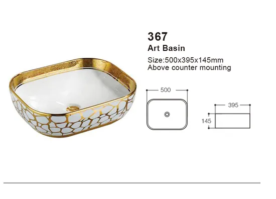 Ceramic Sink Multi-Color Art Basin Table Top Hand Wash Basin