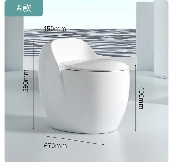 Sanitary Ware Mounted Bowl Rimless Matt White Ceramic Toilet Water Closet