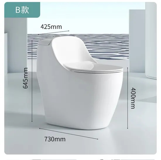 Personalized Hand Flush Toilet Bowl White Matte Water Closet One Piece