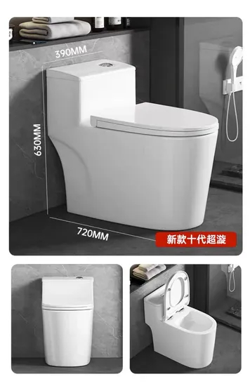 Bathroom Wc Sets Double Flush One Piece Ceramic Toilet Bowl for Home