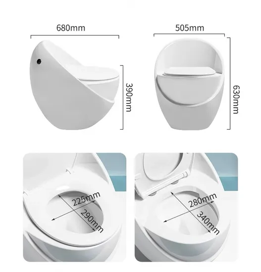 Dual Flush 3/6L Toilet P Trap Square Shape Modern Toilet