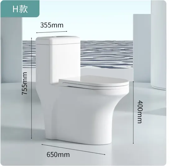 Modern Design One Piece Water Closets with Soft Closing Toilet Seat