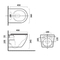 High Quality Wall Hung 180mm P-Trap Ceramic Toilet