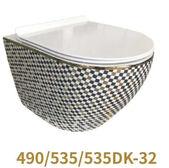Bathroom Color Popular Wc Ceramica Wall Hung Mounted Toilet