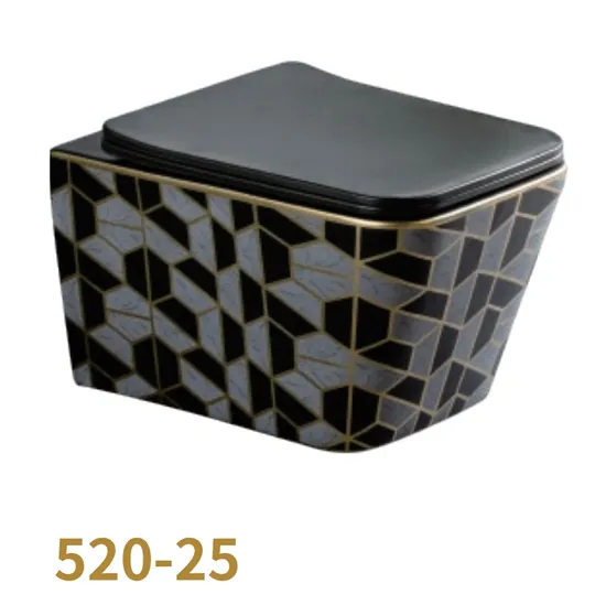 Custom Marble Wall Hung Gravity Flushing Gloden Toilet Bowl