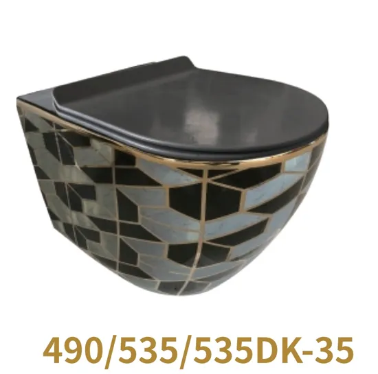 Custom Color Modern Bathroom Sanitary Ware P-Trap Wall Hung Toilet