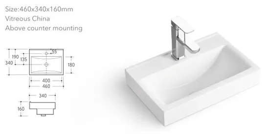 New Design Eco-Friendly Bathroom Wash Basin Sink Ceramic Undermount Wash Sink Basin