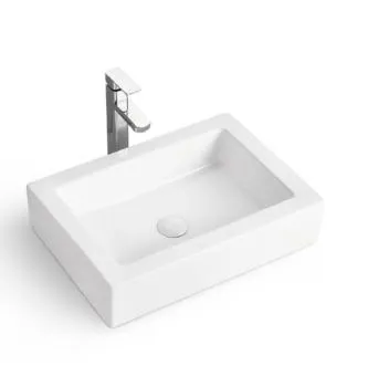 Glossy White Porcelain Bathroom Furniture Ceramic Sink China Factory Wash Basin