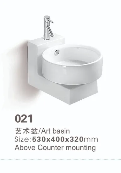 Manufacuturer Wholesale Ceramic Marble Pattern Above Counter Mounting Oval Art Basin