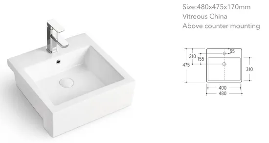 New Design Round Bathroom Art Vessel Sink Bowl Shape Wash Basin