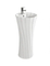 Freestanding Hand Wash Basin Solid Surface Artificial Stone Bathroom Sink Pedestal Basin