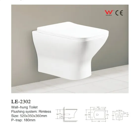 Bathroom Wall Hanging Ceramic Sanitary Wc Suspendue Wall Hung Toilet