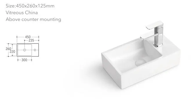 Wash Basin with Ceramic Sanitary High Quality Bathroom Art Basin