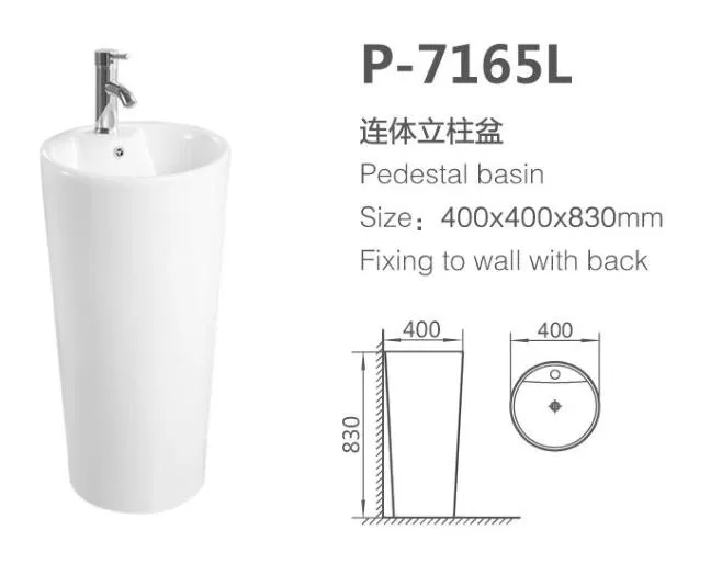 Bathroom Sanitary Ware Supplier Wholesale Hot Sales Ceramic Pedestal Wash Basin