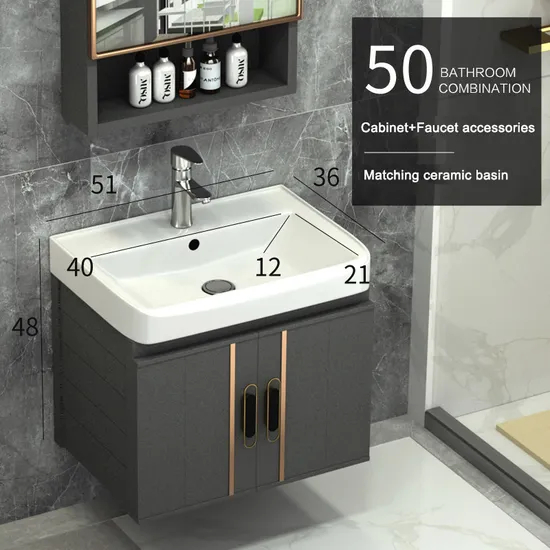 2023 New Desig Wholesale Bathroom Square Ceramic Lavabo Vanity Top Cabinet