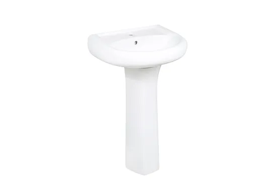 Chaozhou Factory Sanitary Ware Ceramic White Color Pedestal Basin