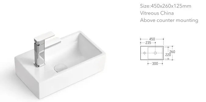 Small Solid Surface Resin Stone Sink Bathroom Vanity Wash Basin