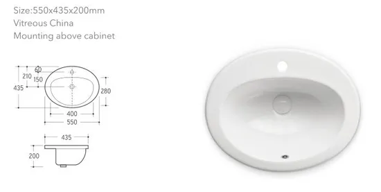 Round Shape Bathroom Sink Wholesale White Ceramic Art Washing Basin From China