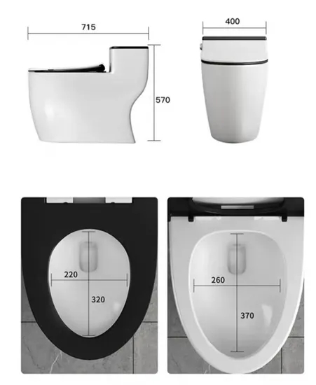 Guangdong Factory Bathroom Siphonic Dual Flush Sanitary Ware One Piece Toilet