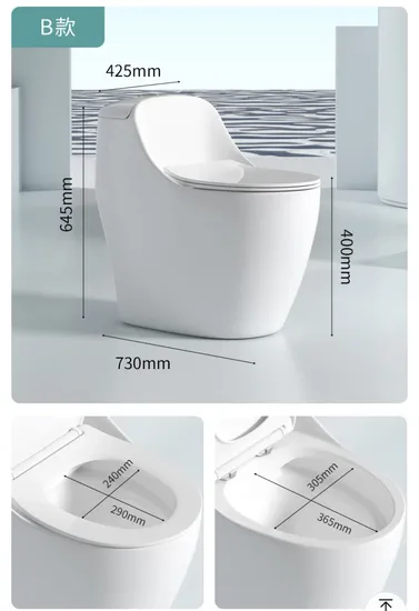 Personalized Hand Flush Toilet Bowl White Matte Water Closet One Piece