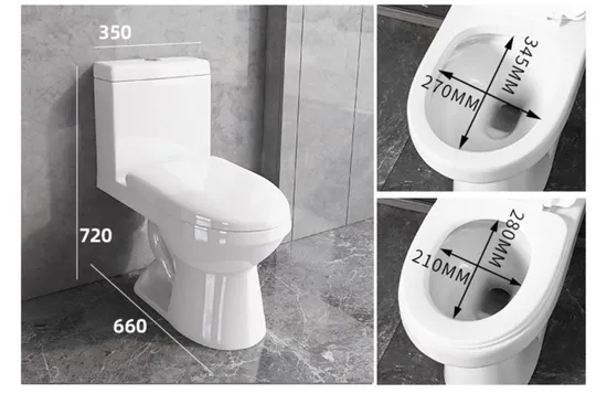 High Standards Toilet Cheap Siphonic S-Trap One Piece Toilet