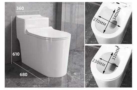 High Standards Toilet Cheap Siphonic S-Trap One Piece Toilet