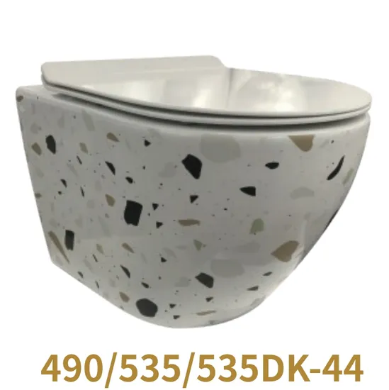 Custom Color Modern Bathroom Sanitary Ware P-Trap Wall Hung Toilet