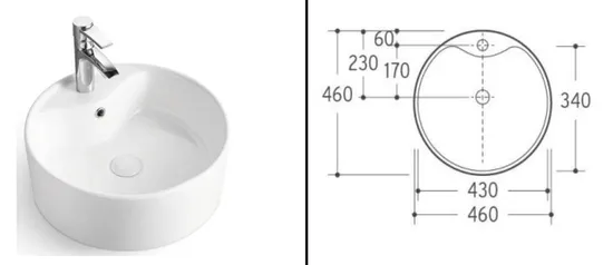 Bathroom Wash Basin From China Manufacturer Art Basin with White Color