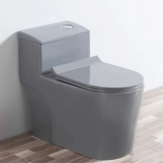 Lavatory Vitreous China High Efficiency One-Piece Elongated Siphonic Toilet with Dual-Flush