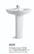 Porcelain Wash Basin Washstand Pedestal Sink Ceramic Lavatory Washbasin with Stand