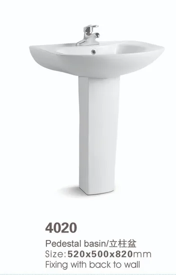 Porcelain Wash Basin Washstand Pedestal Sink Ceramic Lavatory Washbasin with Stand